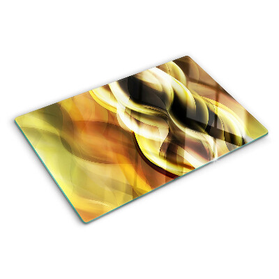 Tabla de cocina Ondas abstractas en tonos dorados