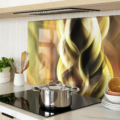 Tabla de cocina Ondas abstractas en tonos dorados