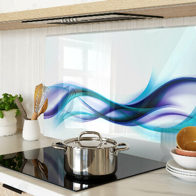 Szklana deska kuchenna Fale w odcieniach niebieskiego i turkusu
