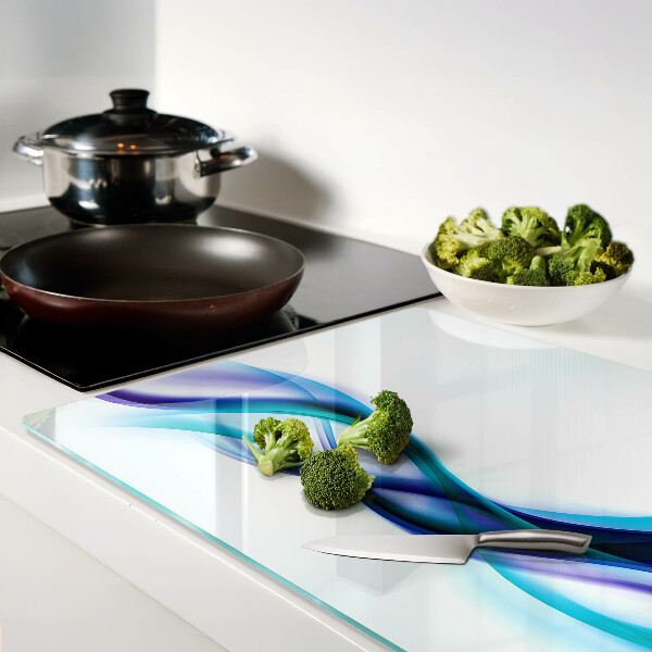 Szklana deska kuchenna Fale w odcieniach niebieskiego i turkusu