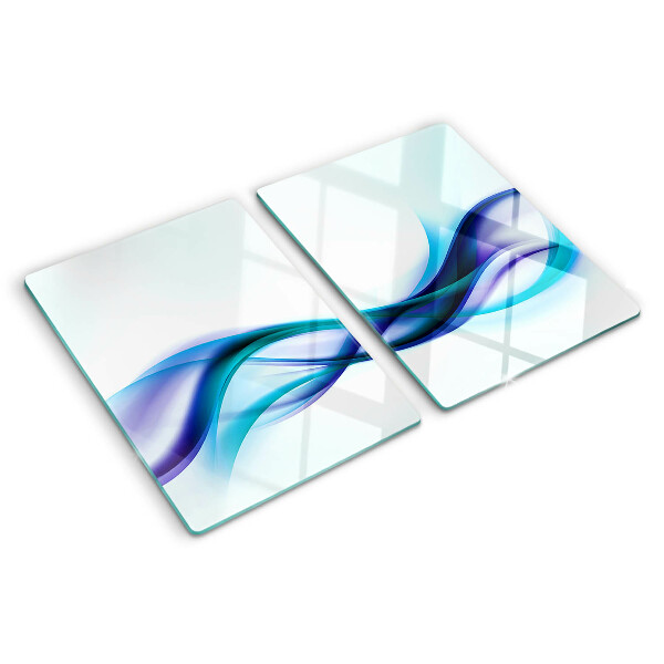 Tabla de cortar Ondas en tonos azules y turquesas