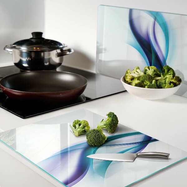 Szklana deska kuchenna Fale w odcieniach niebieskiego i turkusu