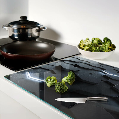 Tabla de cortar de cristal Patrón hexagonal con efecto 3D