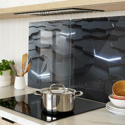 Tabla de cortar de cristal Patrón hexagonal con efecto 3D