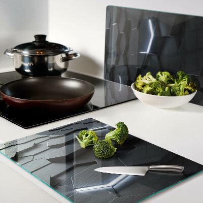 Tabla de cortar de cristal Patrón hexagonal con efecto 3D