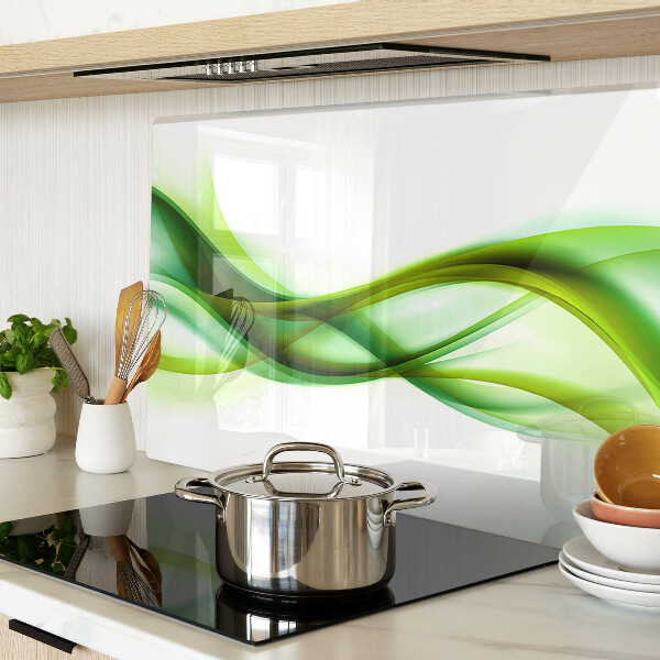 Deska kuchenna szklana Fale w odcieniach zieleni
