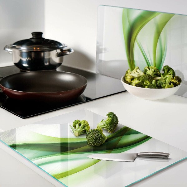 Tabla de cortar Ondas en tonos verdes