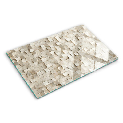 Tabla de cocina Motivo de mosaico en tonos neutros