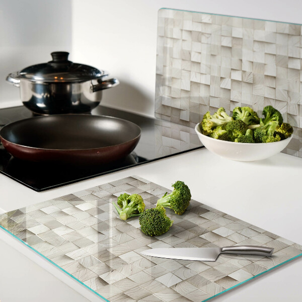 Tabla de cocina Motivo de mosaico en tonos neutros