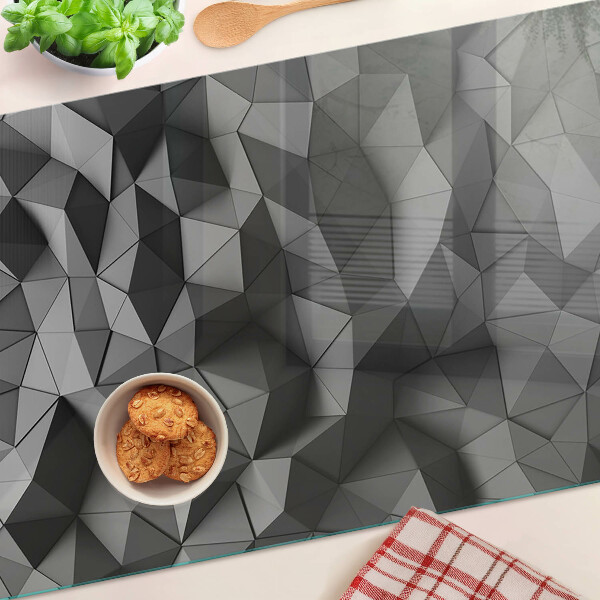 Tabla de cortar de cristal Patrón geométrico abstracto en tonos de gris