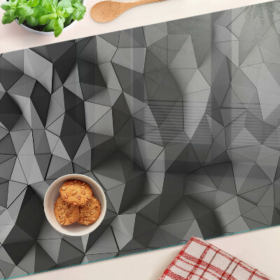 Tabla de cortar de cristal Patrón geométrico abstracto en tonos de gris