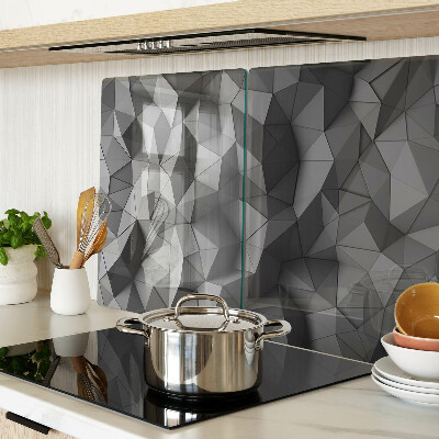 Szklana deska do krojenia Abstrakcyjny wzór geometryczny w odcieniach szarości