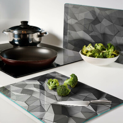 Szklana deska do krojenia Abstrakcyjny wzór geometryczny w odcieniach szarości