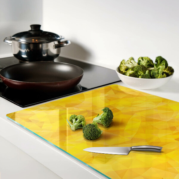 Tabla de cocina Mosaico geométrico amarillo