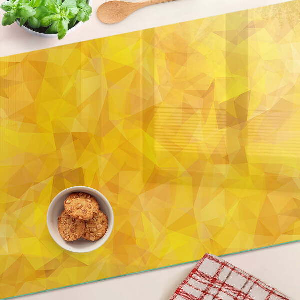 Tabla de cocina Mosaico geométrico amarillo