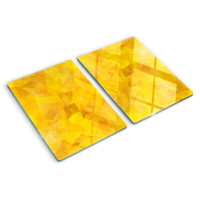 Szklana deska kuchenna Żółta mozaika geometryczna