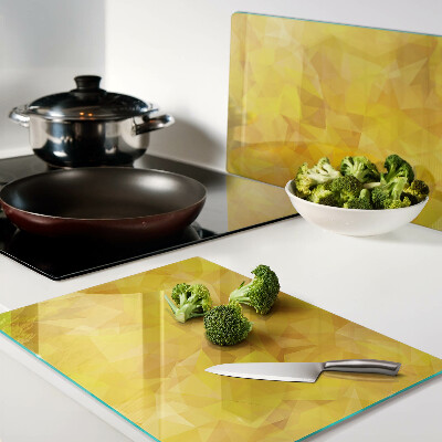 Tabla de cocina Mosaico geométrico amarillo