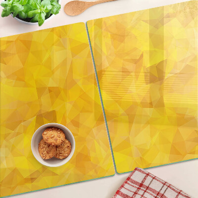 Tabla de cocina Mosaico geométrico amarillo