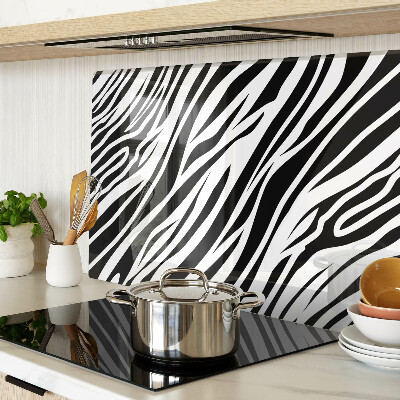 Tabla de cortar de cristal Patrón de cebra