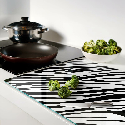 Tabla de cortar de cristal Patrón de cebra