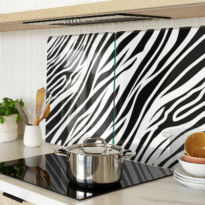 Tabla de cortar de cristal Patrón de cebra