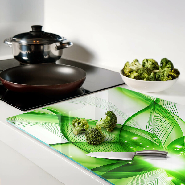 Tabla de cocina Ondas abstractas verdes