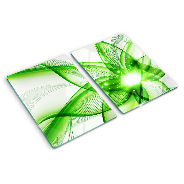 Tabla de cocina Ondas abstractas verdes