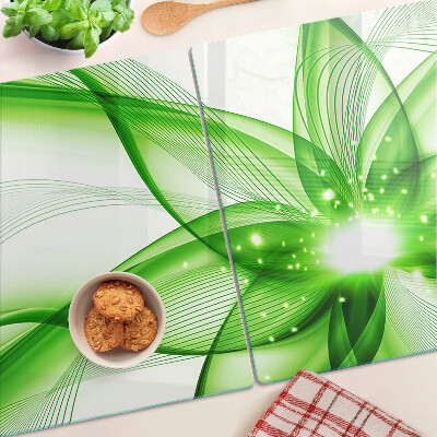 Tabla de cocina Ondas abstractas verdes