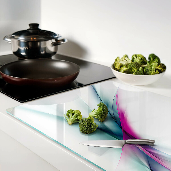 Deska kuchenna szklana Abstrakcyjne fale kolorów