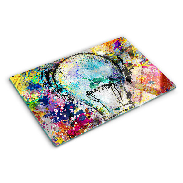 Tabla de cocina Bombilla sobre un fondo de color