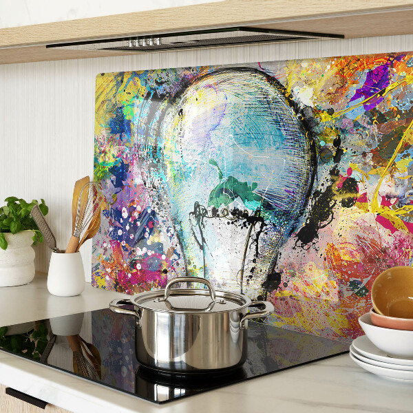 Tabla de cocina Bombilla sobre un fondo de color