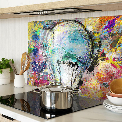 Tabla de cocina Bombilla sobre un fondo de color