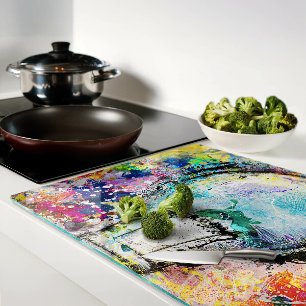 Tabla de cocina Bombilla sobre un fondo de color