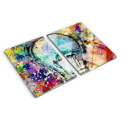 Szklana deska do krojenia Żarówka na kolorowym tle