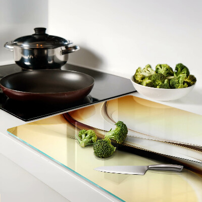 Szklana deska kuchenna Abstrakcyjne fale w odcieniach beżu