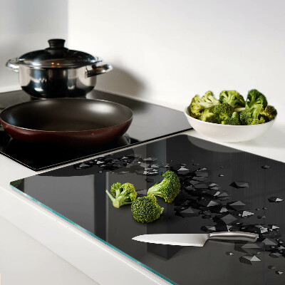 Tabla de cocina Cristales negros en el fondo.