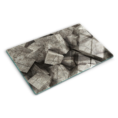 Tabla de cortar de cristal formas geométricas abstractas