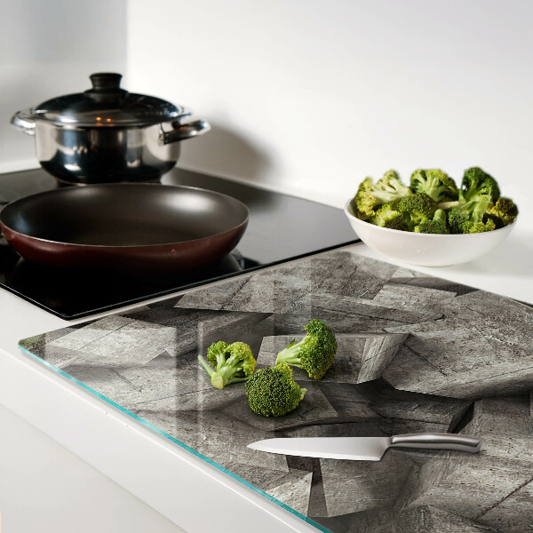 Tabla de cortar de cristal formas geométricas abstractas