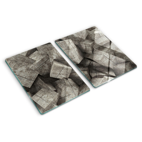 Tabla de cortar de cristal formas geométricas abstractas