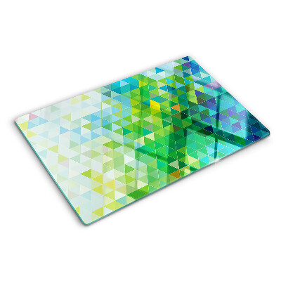 Tabla de cocina La geometría de los triángulos de colores