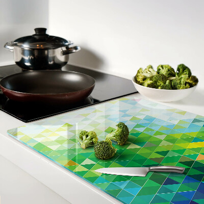 Tabla de cocina La geometría de los triángulos de colores