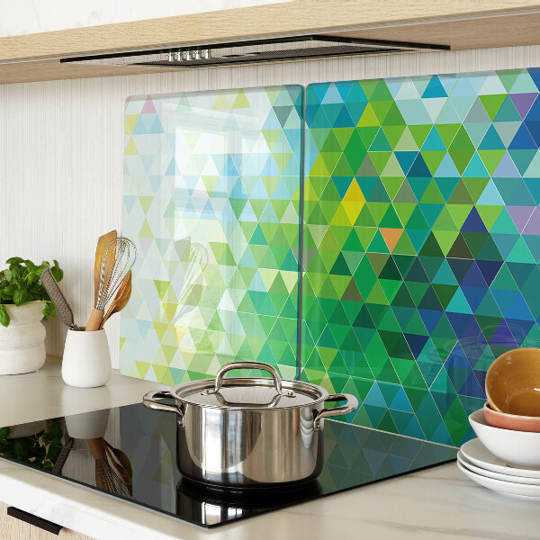 Tabla de cocina La geometría de los triángulos de colores