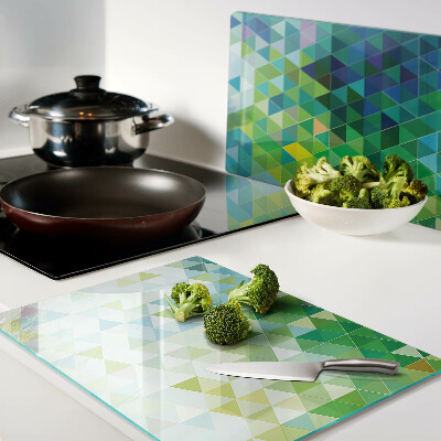 Tabla de cocina La geometría de los triángulos de colores