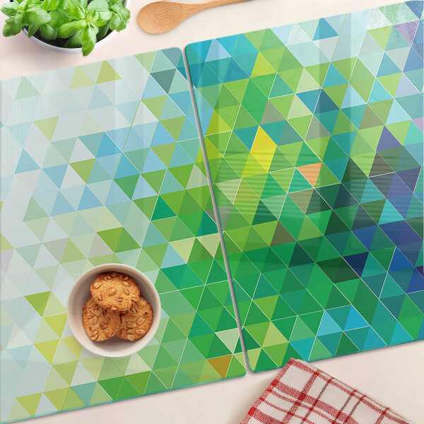 Tabla de cocina La geometría de los triángulos de colores