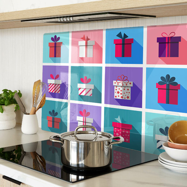 Tabla para cortar Motivos de regalo en varios colores.