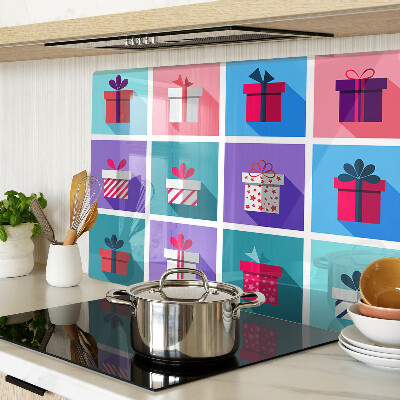 Tabla para cortar Motivos de regalo en varios colores.