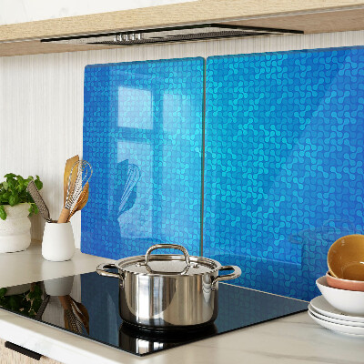 Tabla para cortar Un patrón ondulado en tonos azules.