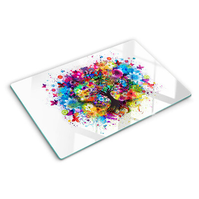 Tabla de cortar Árbol de la vida colorido
