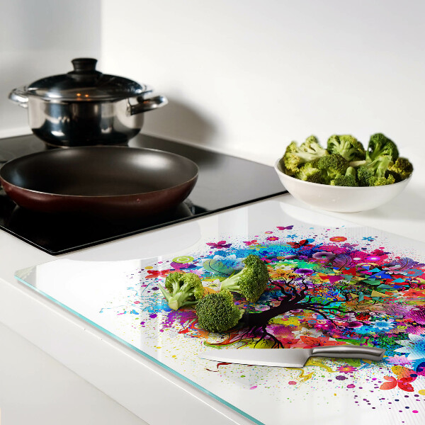 Tabla de cortar Árbol de la vida colorido