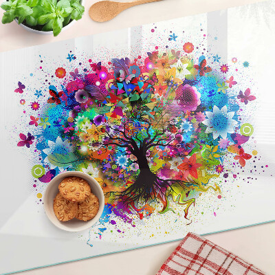 Tabla de cortar Árbol de la vida colorido